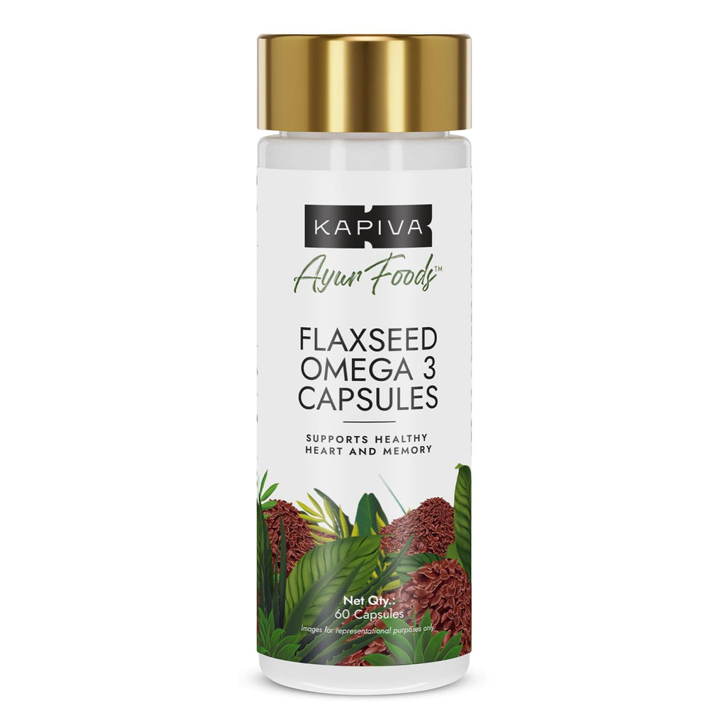 Kapiva Flaxseed Omega 3 Capsules (60N)