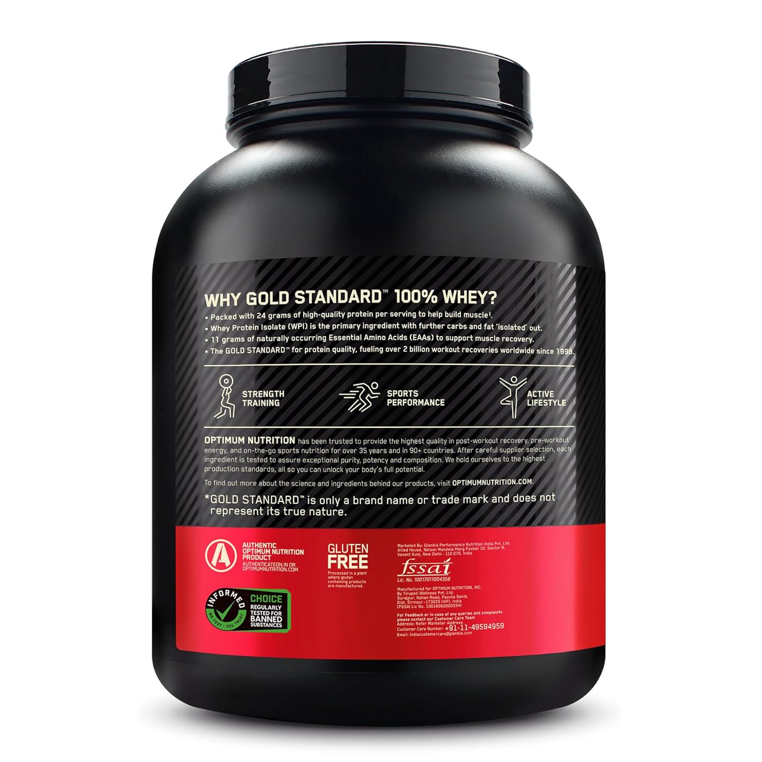 Optimum Nutrition (ON) Gold Standard 100% Whey Protein Powder 5 lbs
