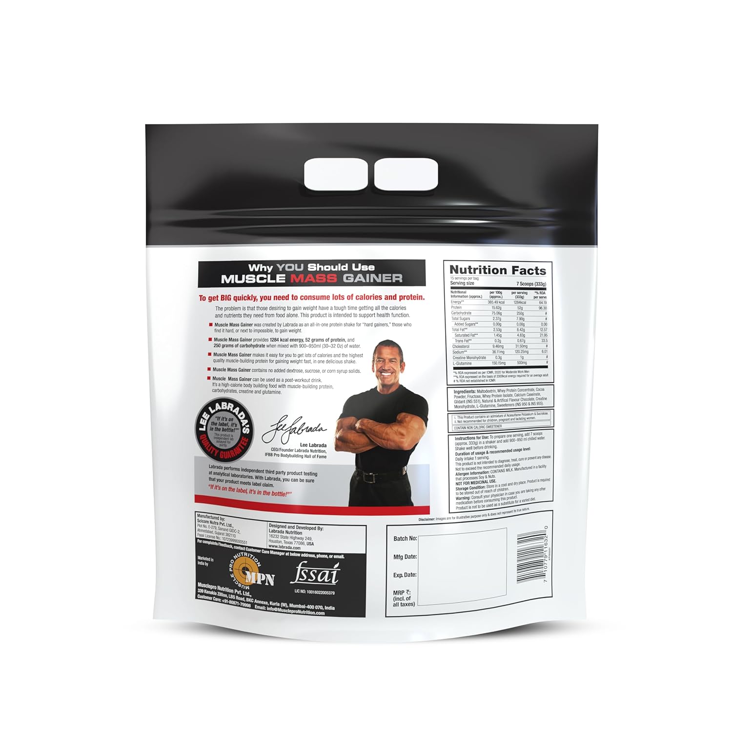 Labrada Muscle Mass Gainer Powder